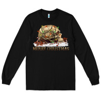 Black Merry christmas skull Long Sleeve Tee - RanaPortraitStore