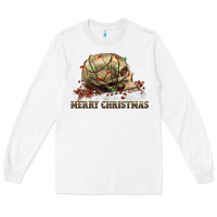White Merry christmas skull Long Sleeve Tee - RanaPortraitStore