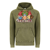 Vintage Olive Baseball gnomes Vintage Hoodie - NancyCooperArtShop