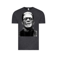 Vintage Black Classic Halloween Monster Horror Movie Frankenstein Monster Vintage Tee - trangStudio