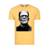 Vintage Mustard Classic Halloween Monster Horror Movie Frankenstein Monster Vintage Tee - trangStudio