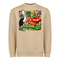Mushroom mardi gras pelican crawfish crocodile Heavyweight Sweatshirt - OliviaCreatesArt