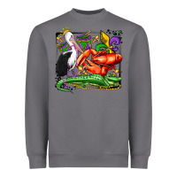 Storm mardi gras pelican crawfish crocodile Heavyweight Sweatshirt - OliviaCreatesArt