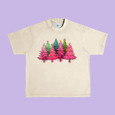 Christmas Tress With Lights Urban Heavy Tee Designed By Texasbilliewilder
