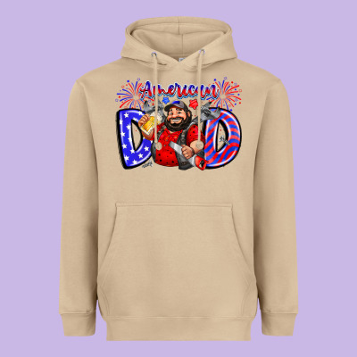 American Dod Heavyweight Hoodie Designed By Cowhidedigitalart