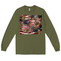 Army Green American flag leopard pinktumbler Long Sleeve Tee - HowdyJamesFarm