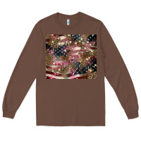 Chestnut American flag leopard pinktumbler Long Sleeve Tee - HowdyJamesFarm
