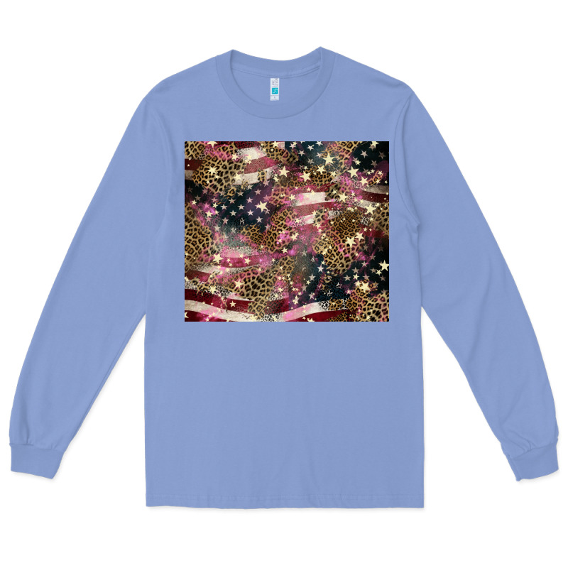American Flag Leopard Pinktumbler Long Sleeve Tee by HowdyJamesFarm | Teevron