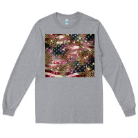 Heather Grey American flag leopard pinktumbler Long Sleeve Tee - HowdyJamesFarm