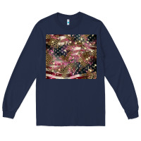 Navy American flag leopard pinktumbler Long Sleeve Tee - HowdyJamesFarm