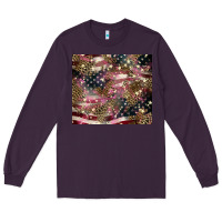 Plum American flag leopard pinktumbler Long Sleeve Tee - HowdyJamesFarm