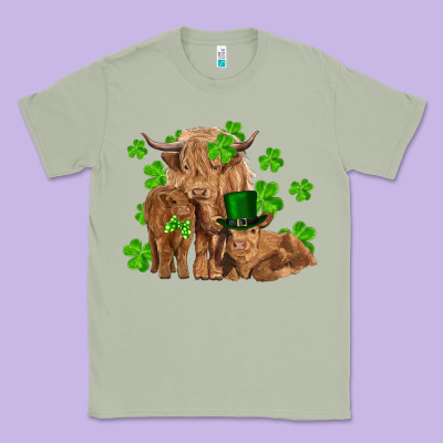 St Patrick's Day Cow Family Classic Tee Designed By Ranaportraitstore