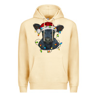 Pina Colada christmas baby black angus calf with lights Premium Hoodie - RanaPortraitStore