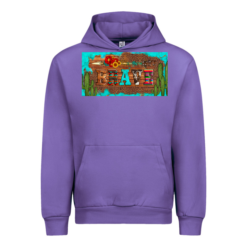 Brave Turquoise Leopard Cactus And Floral Arrow Licanse Plate Urban Hoodie by Artiststas | Teevron