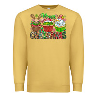 Antique Gold Merry Christmas Premium Sweatshirt - CowhideDigitalArt