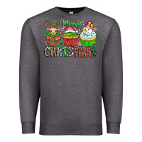 Charcoal Heather Merry Christmas Premium Sweatshirt - CowhideDigitalArt