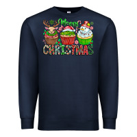 Navy Merry Christmas Premium Sweatshirt - CowhideDigitalArt