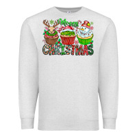 Oatmeal Heather Merry Christmas Premium Sweatshirt - CowhideDigitalArt