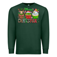 Sports Green Merry Christmas Premium Sweatshirt - CowhideDigitalArt