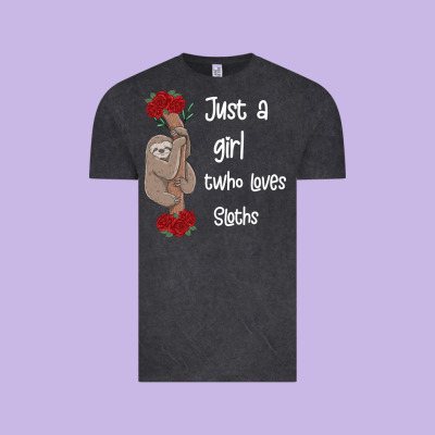 Just A Girl Who Loves Sloths Vintage Tee Designed By Bettercallsaul