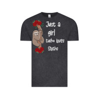 Vintage Black just a girl who loves sloths Vintage Tee - Bettercallsaul