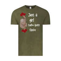 Vintage Olive just a girl who loves sloths Vintage Tee - Bettercallsaul