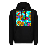 Black Pride lgbtq ice cream and sunflowers seamless Premium Hoodie - BundleAndBundleShop