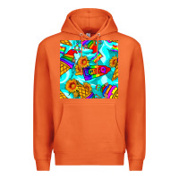 Carrot Pride lgbtq ice cream and sunflowers seamless Premium Hoodie - BundleAndBundleShop