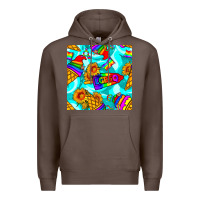 Coffee Pride lgbtq ice cream and sunflowers seamless Premium Hoodie - BundleAndBundleShop