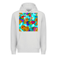 Dove Grey Pride lgbtq ice cream and sunflowers seamless Premium Hoodie - BundleAndBundleShop