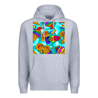 Heather Grey Pride lgbtq ice cream and sunflowers seamless Premium Hoodie - BundleAndBundleShop