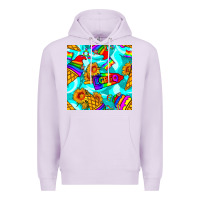 Lilac Pride lgbtq ice cream and sunflowers seamless Premium Hoodie - BundleAndBundleShop
