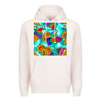 Pale Pink Pride lgbtq ice cream and sunflowers seamless Premium Hoodie - BundleAndBundleShop