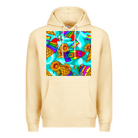 Pina Colada Pride lgbtq ice cream and sunflowers seamless Premium Hoodie - BundleAndBundleShop