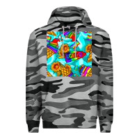 Slate Camo Pride lgbtq ice cream and sunflowers seamless Premium Hoodie - BundleAndBundleShop