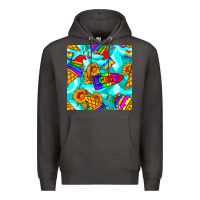 Smoke Pride lgbtq ice cream and sunflowers seamless Premium Hoodie - BundleAndBundleShop