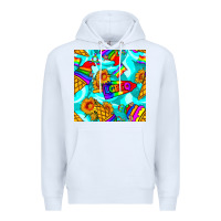 White Pride lgbtq ice cream and sunflowers seamless Premium Hoodie - BundleAndBundleShop