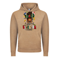 Vintage Coffee assistant director life afro messy bun Vintage Hoodie - texasbilliewilder