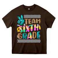Chocolate Brown team sixth grade Heavy Core Tee - NancyCooperArtShop