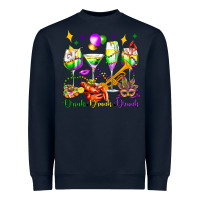 Navy drink drank drunk mardi gras wine glasses olivia Heavyweight Sweatshirt - OliviaCreatesArt