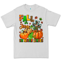 Dove Grey fall for jesus he never leaves Premium Tee - MaliasSmallBusiness