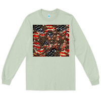 Matcha American flag leopard tumbler Long Sleeve Tee - HowdyJamesFarm