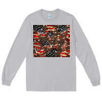 Moon Dust American flag leopard tumbler Long Sleeve Tee - HowdyJamesFarm