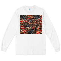 White American flag leopard tumbler Long Sleeve Tee - HowdyJamesFarm