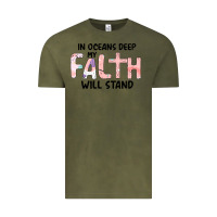 Vintage Olive Oceans Deep My Faith Will Stand Vintage Tee - Bettercallsaul