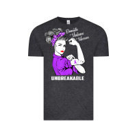 Vintage Black Domestic Violence Warrior Unbreakable Awareness Gift Vintage Tee - minhPixels