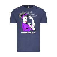 Vintage Denim Domestic Violence Warrior Unbreakable Awareness Gift Vintage Tee - minhPixels