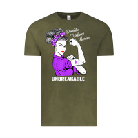 Vintage Olive Domestic Violence Warrior Unbreakable Awareness Gift Vintage Tee - minhPixels