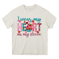 Cream i wear my heart on my sleeve Heavy Core Tee - NancyCooperArtShop