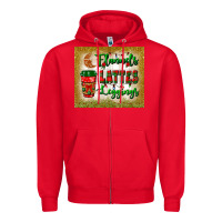 Red flannels lattes leggings tumbler Zipper Hoodie - BundleAndBundleShop